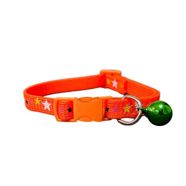 Collar Para Gato Reflectante Cascabel - Naranja