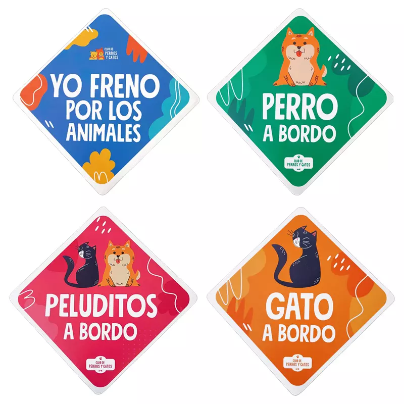 Stickers para auto - Club de Perros y Gatos