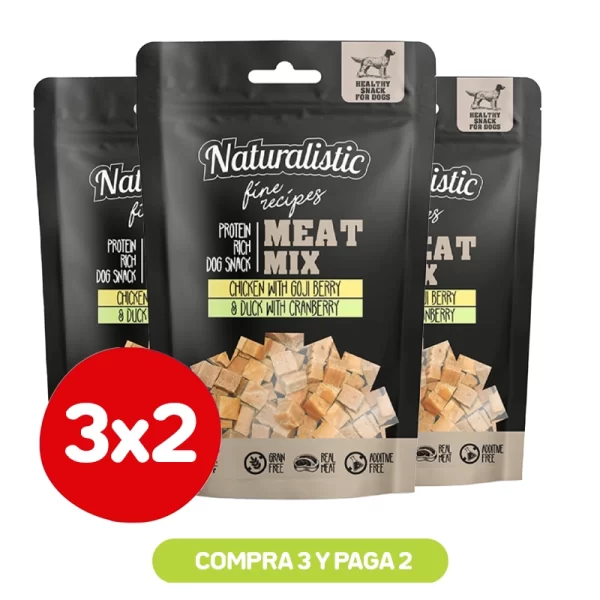 Pack 3x2 Naturalistic Meat Mix Chicken & Duck 100 Gr