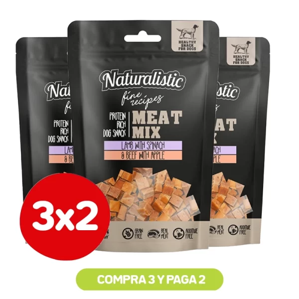 Pack 3x2 Naturalistic Meat Mix Lamb & Beef 100 Gr