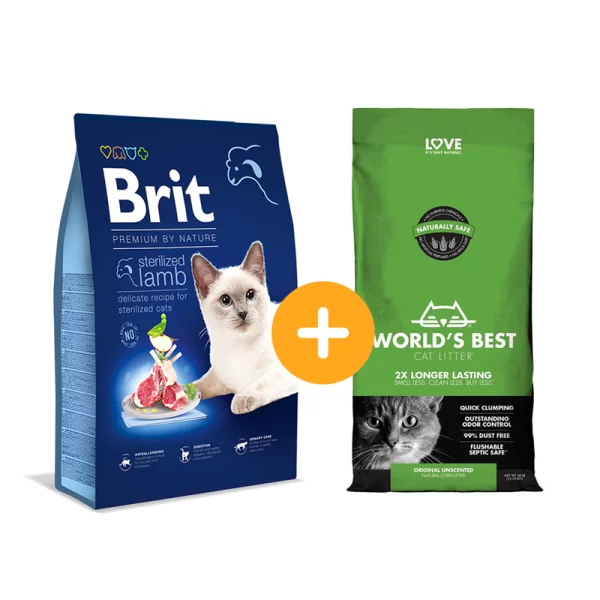 Brit Premium by Nature Cat Sterilized Lamb 8 Kg Promo