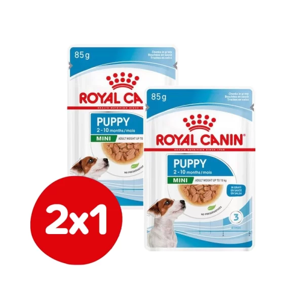 Pack 2x1 Royal Canin Mini Puppy Dog Pouch 85 gr