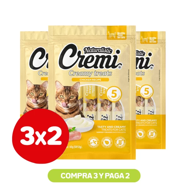 Pack 3x2 Naturalistic Cremi Pollo 60 Grs