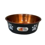 Plato Para Mascota Black & Bronze 