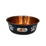 Plato Para Mascota Black & Bronze 