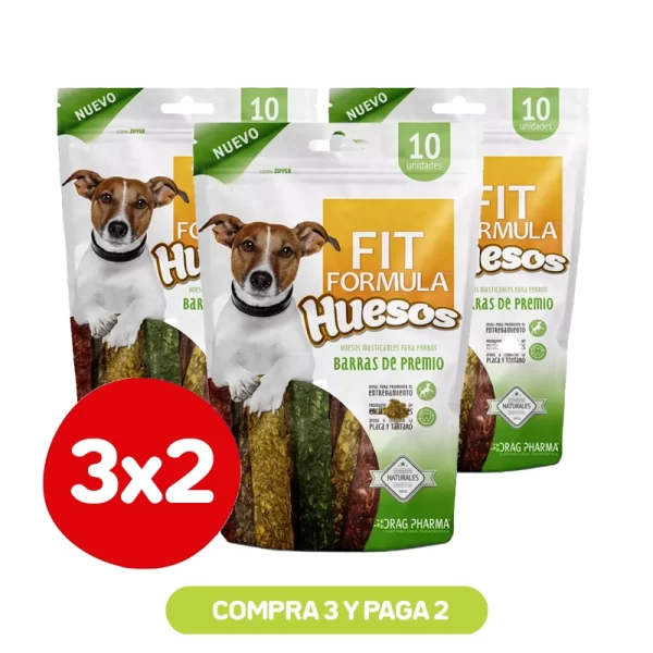 Pack 3x2 Fit Formula Barras De Premio Para Perros