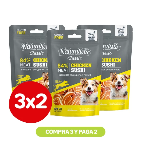 Pack 3x2 Naturalistic Chicken Sushi