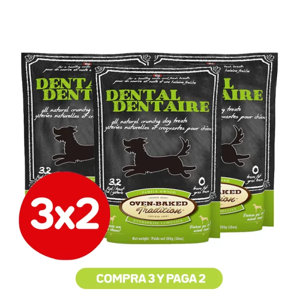 Pack 3x2 OVEN-BAKED Snack Para Perros Dental 284 Grs