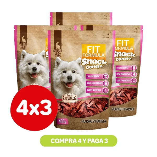 Pack 4x3 Fit Formula Snack Conejo 400 Gr