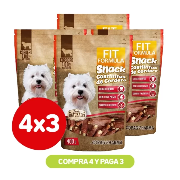 Pack 4x3 Fit Formula Snack Costillita 400 Gr