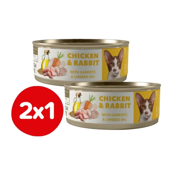 Pack 2x1 Lata Amity Gato Adulto Chicken And Rabbit 80 GR