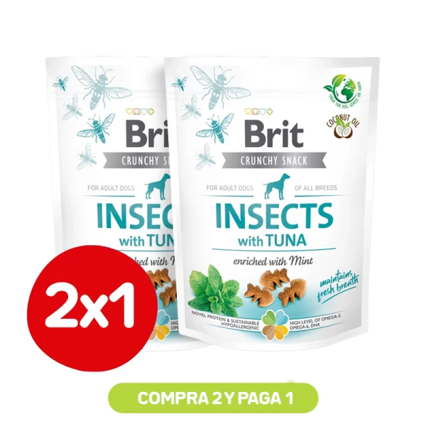 Pack 2x1 Brit Crunchy Snack Insects Tuna 200 Gr