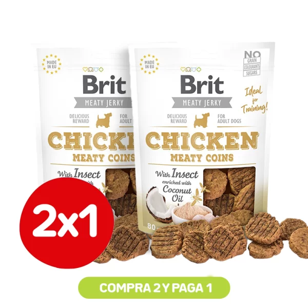 Pack 2x1 Brit Meaty Jerky Rabbit Meaty Coins 80 Gr