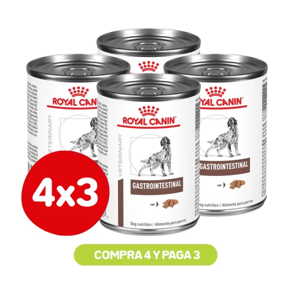 Pack 4x3 Royal Canin Gastro Intestinal High Energy Canino 385 Gr