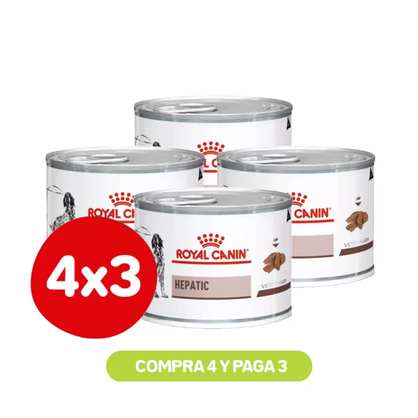 Pack 4x3 Royal Canin Hepatic Canino 200 Gr