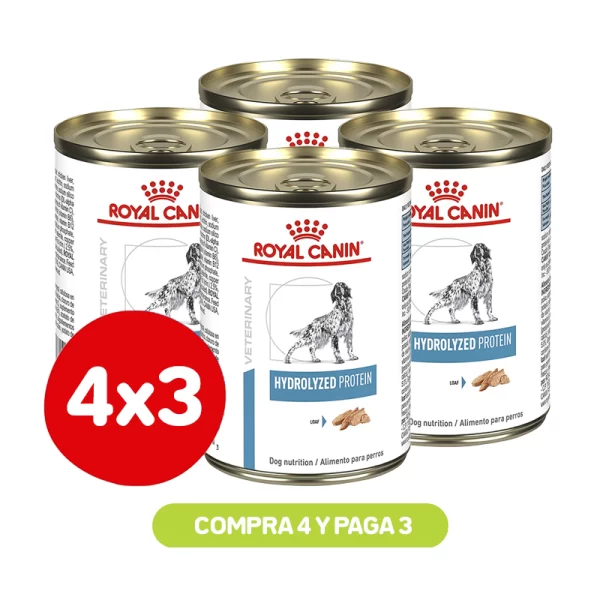 Pack 4x3 Royal Canin Hidrolized Protein Canine 390 Gr