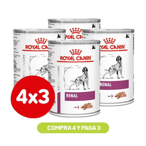 Pack 4x3 Royal Canin Renal Support Canine 385 Gr