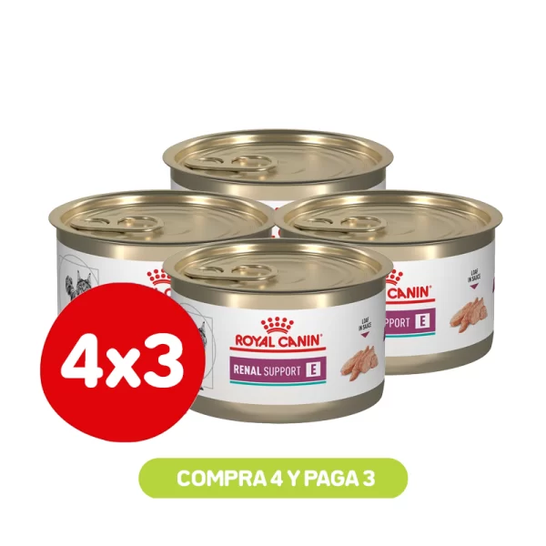 Pack 4x3 Royal Canin Renal Support Felino Lata 145 Gr