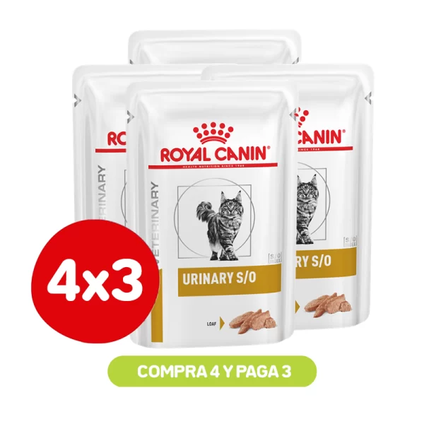 Pack 4x3 Royal Canin Urinary S/O Feline