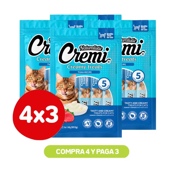 Pack 4x3 Naturalistic Cremi Atún 60 Grs