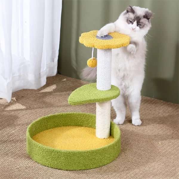 Rascador Para Gato con Base Verde