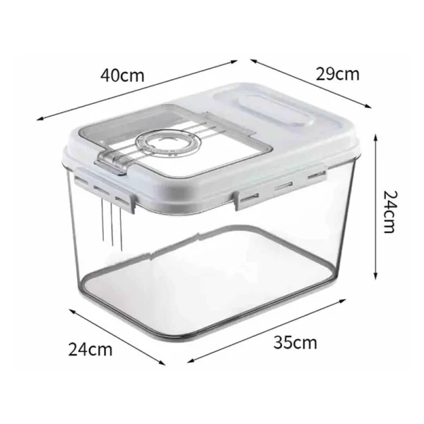 Contenedor De Alimento Transparente 15 Kilos