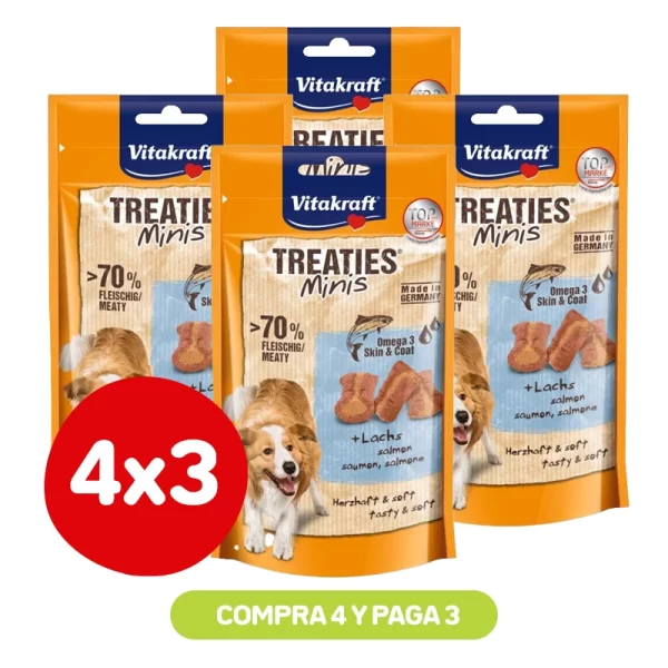 Pack 4x3 Vitakraft Treaties Mini Salmon 48 Gr