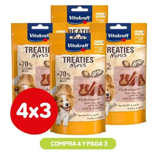 Pack 4x3 Vitakraft Treaties Mini con Pate 48 Gr